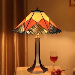 Lampe de table en vitrail...