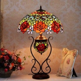 Lampe de table en vitrail...