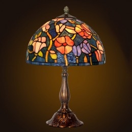 Lampe de table en vitrail...