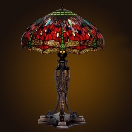 Lampe de table en vitrail...