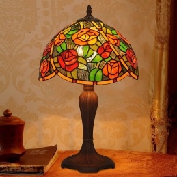 Lampe de table en vitrail...