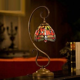 Lampe de table en vitrail...