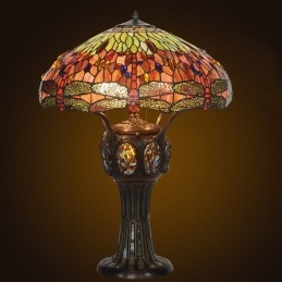 Lampe de table en vitrail...