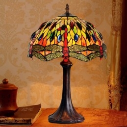 Lampe de table en vitrail...