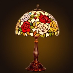 Lampe de table en vitrail...