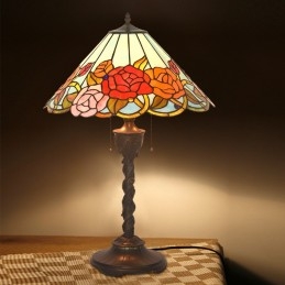 Lampe de table en vitrail...