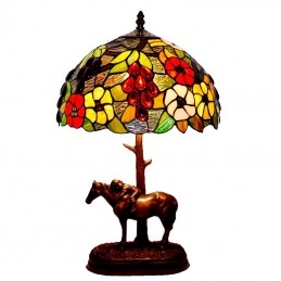 Lampe de table en vitrail...