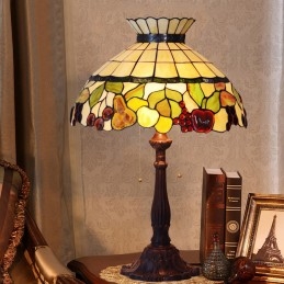 Lampe de table en vitrail...