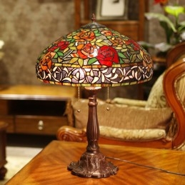 Lampe de table en vitrail...