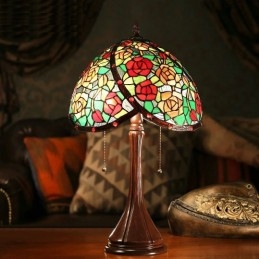 Lampe de table en vitrail...