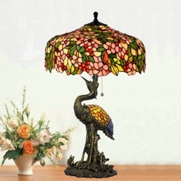 Lampe de table en vitrail...