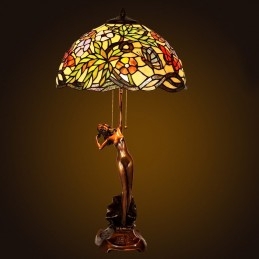 Lampe de table en vitrail...