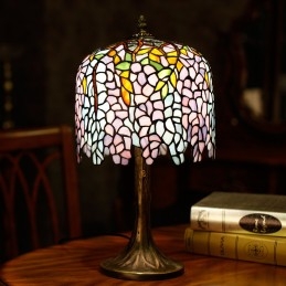 Lampe de table en vitrail...