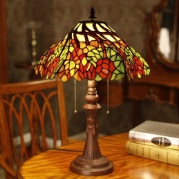 Lampe de table en vitrail...