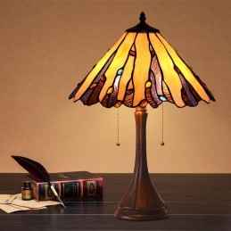 Lampe de table en vitrail...