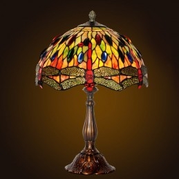 Lampe de table en vitrail...