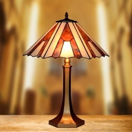 Lampe de table en vitrail...