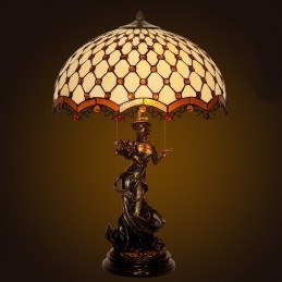 Lampe de table en vitrail...