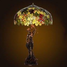 Lampe de table en vitrail...