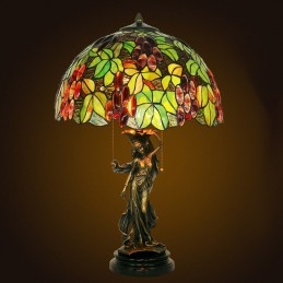 Lampe de table en vitrail...