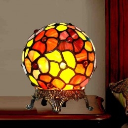 Lampe de table en vitrail...