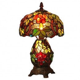 Lampe de table en vitrail...