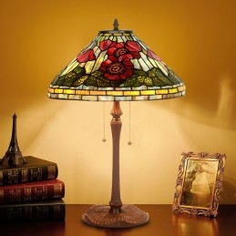 Lampe de table en vitrail...