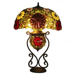 Lampe de table en vitrail...