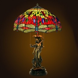 Lampe de table en verre...