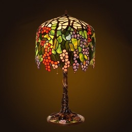 Lampe de table en vitrail...