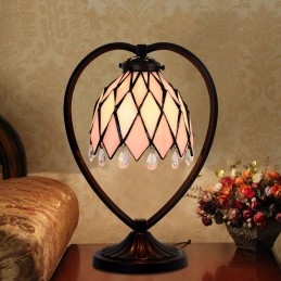 Lampe de table en vitrail...