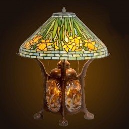 Lampe de table en vitrail...