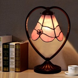 Lampe de table en vitrail...