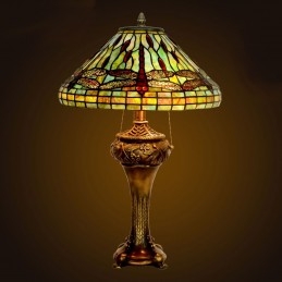 Lampe de table en vitrail...