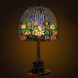 Lampe de table en vitrail...