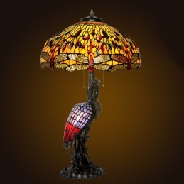 Lampe de table en vitrail...