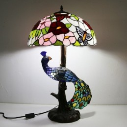 Lampe de bureau en vitrail...