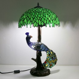 Lampe de bureau en vitrail...