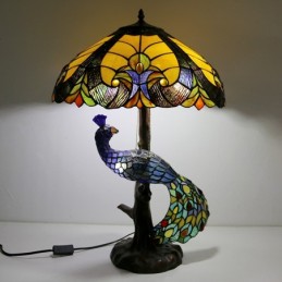 Lampe de bureau en verre...