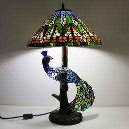 Lampe de bureau en vitrail...