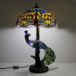 Lampe de bureau en verre...