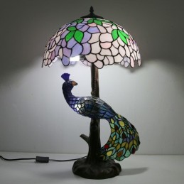 Lampe de bureau en verre...