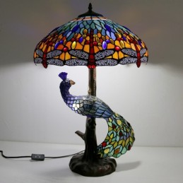 Lampe de bureau en verre...