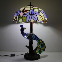 Lampe de bureau en vitrail...