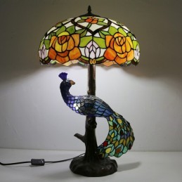 Lampe de bureau en vitrail...