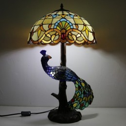 Lampe de bureau en vitrail...