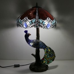 Lampe de bureau en vitrail...