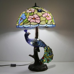 Lampe de bureau en vitrail...