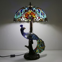 Lampe de bureau en vitrail...