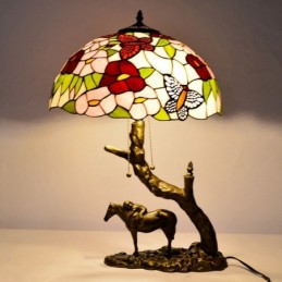 Lampe de table en vitrail...